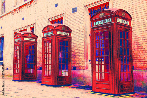 Bild auf Leinwand London expressionist digital painting