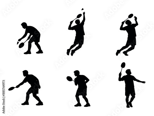 Silhouettes of male basketball players in action
