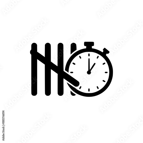 Last minute tally vector illustration deadline urgency concept