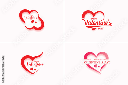 Valentines Day Heart Logo Collection