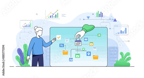 Business Workflow Automation Process with Digital Technology and Data Analysis for Efficient Strategy Development