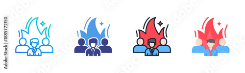 Team Spirit icon set multiple style collection