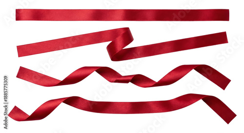 Free Download Red Satin Ribbon Collection - GFXLoad