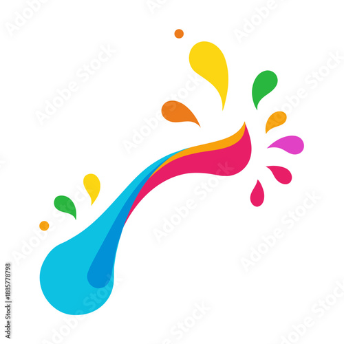 Colorful paint splash