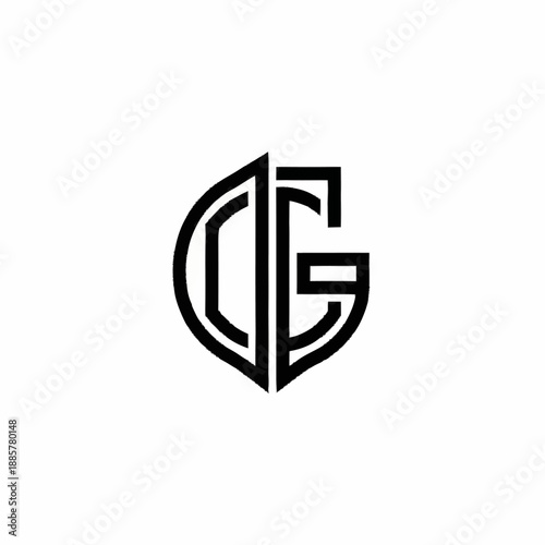 Free Download CG Monogram Logo Design Element. - GFXLoad