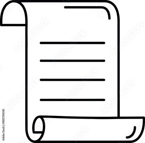 Freedom proclamation scroll icon