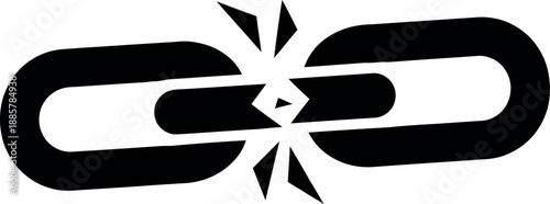 Broken chain symbol for freedom