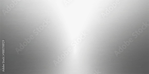 Brushed metal plate texture features a seamless silver stainless steel pattern with shiny gray aluminum reflections on a metallic chrome surface material for a modern industrial backdrop design