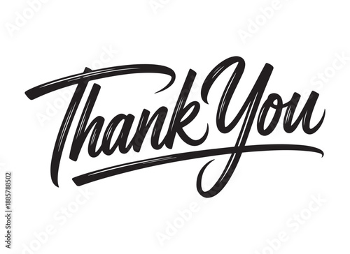 hank You Handwritten Lettering Typography – Calligraphy Script Text Design