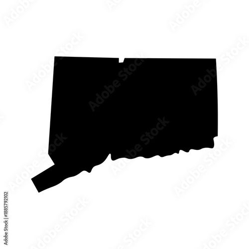 Connecticut state map silhouette