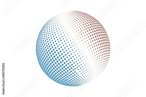 sphere with colored dots pattern