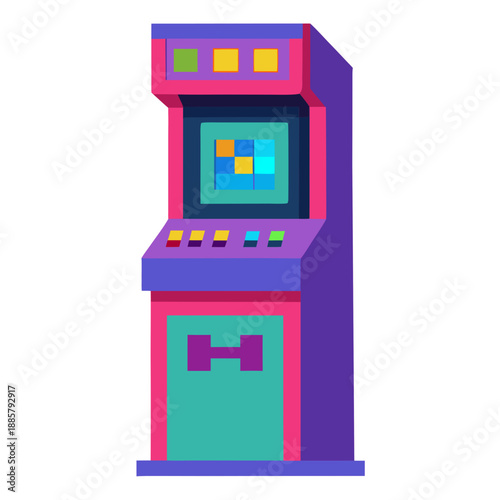 Colorful arcade game machine