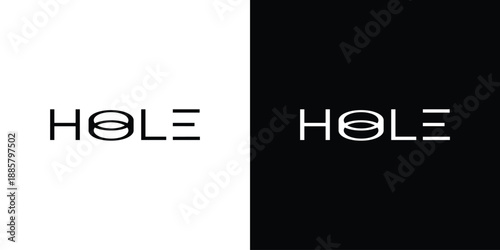 Modern and unique hole logo design