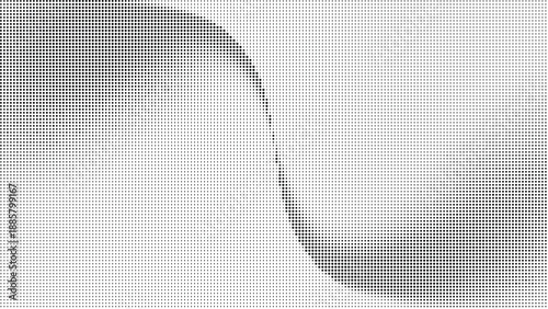 A gradual transition from dense dots to sparse dots in a monochrome pattern