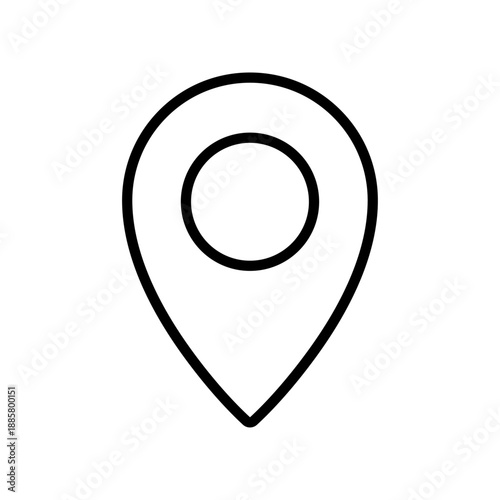 Map pin location icon. Map markers isolated on white background. Black pointer GPS location symbol. Vector illustration.