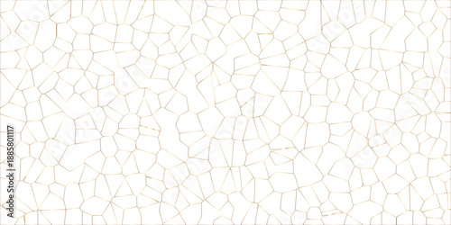 white Broken Stained Glass Background with golden lines. Broken glass effect texture vector design .Geometric Irregular Shapes, 3D Shadow Effect, .Multicolored geometric 3d shapes vector backdrop ...