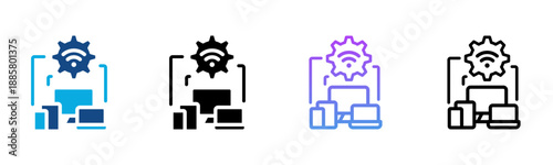 Platform Icon Multiple Style Vector Illustration
