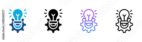 Innovation Icon Multiple Style Vector Illustration

