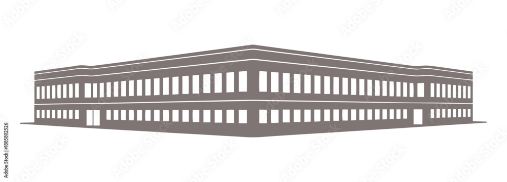 Obraz premium Vector design of an office building set against a white background