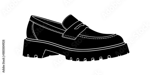 Chunky Tread Loafer Footwear Fashion Silhouette