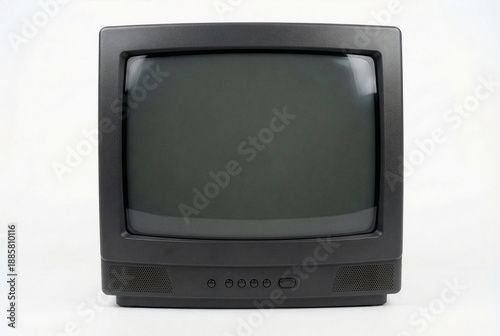 old tv on a white background