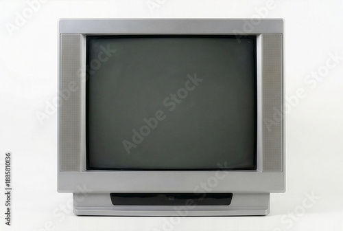 old tv isolated on white background