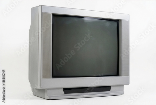 old tv isolated on white background