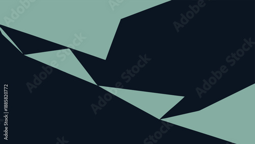 Abstract Geometric Shapes in Dark Blue and Muted Green triangles polygons