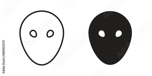 Alien icon elements. A modern flat and line icons set