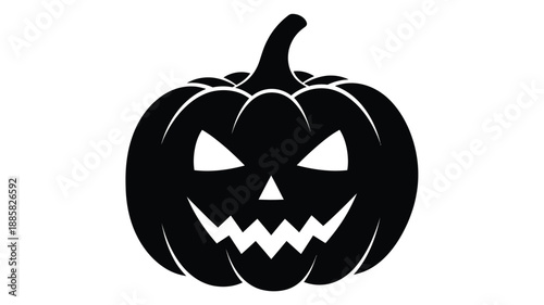 a spooky black jack o lantern pumpkin carving design a festive halloween silhouette