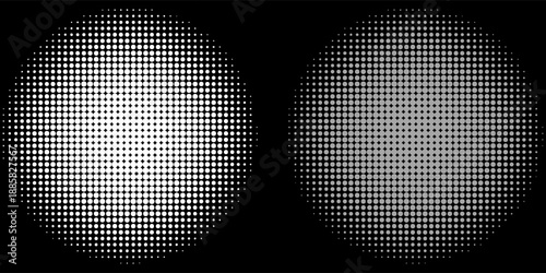 Basic halftone dots effect in black and white color. Halftone effect. Dot halftone. Black white halftone. EPS 10