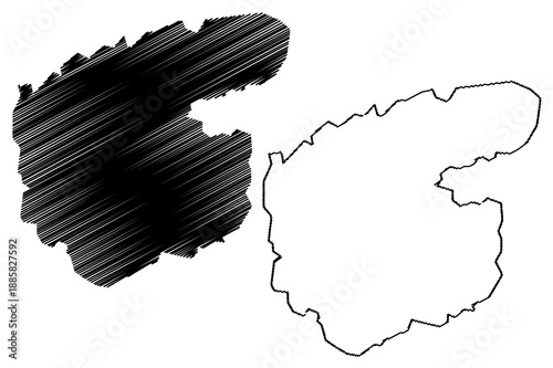 Mackenzie King island (Canada, Nunavut Province, North America, Queen Elizabeth Islands) map vector illustration, scribble sketch Mackenzie King map