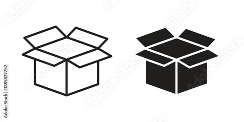Box icon elements. A modern flat and line icons set