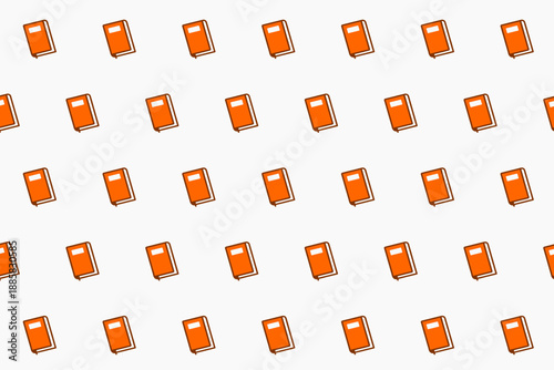 This seamless vector pattern showcases a repeating arrangement of stylized books.. Designed as a versatile background, it is ideal for educational content, literary-themed projects, or decorative.
