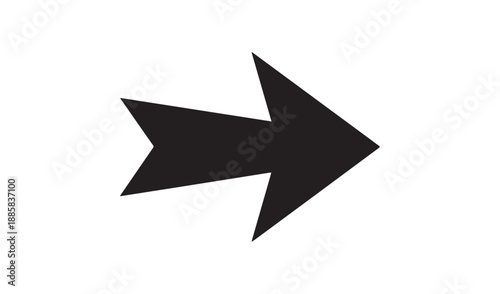 Sharp pointed black arrow symbol for direction or progress, on white Free Download Sharp pointed black arrow symbol for direction or progress, on white - GFXLoad