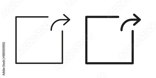 External link icon elements. A modern flat and line icons set