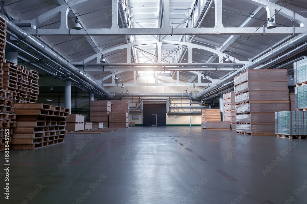 custom made wallpaper toronto digitalView of the industrial warehouse with finished products