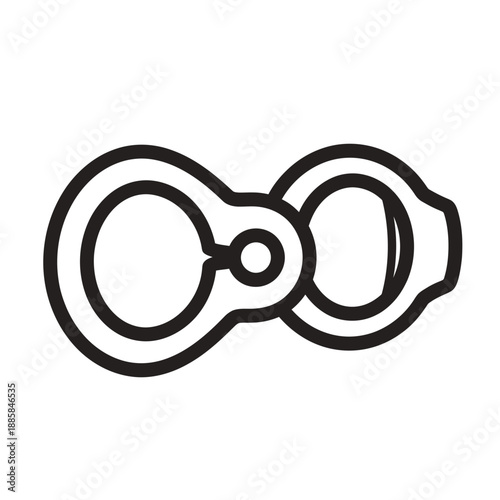 Scaffold Coupler Swivel Clamp Vector Icon for Construction Scaffolding Assembly and Safety