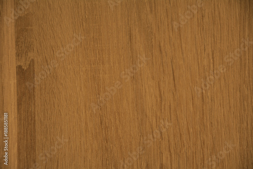 Natural oak wood texture background. Realistic brown wooden board with fine grain pattern, professional timber surface for furniture and interior design mockup.
