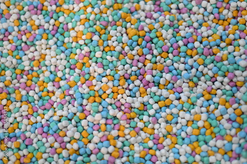 The Look of Colorful Pebble in The Playground