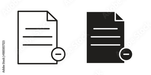 Remove document icon elements. A modern flat and line icons set