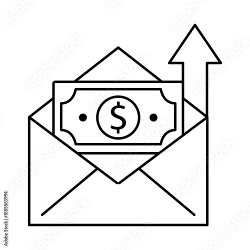 Income tax refund and financial reimbursement process icon with editable stroke.