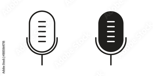 Voice icon elements. A modern flat and line icons set