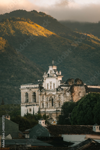Colonial Church Beneath Golden Highlands