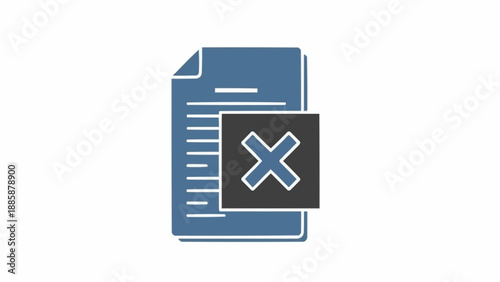 Closeup of document with delete button.