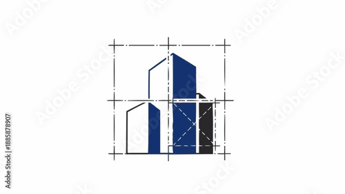 Blueprint Architectural Design Construction Plan.