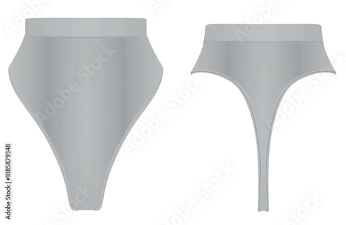 High waist panties. vector illustration