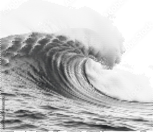 Photography Large ocean wave splash for surfing sea nature and water sport designs