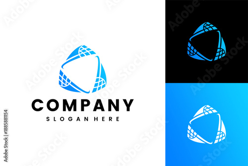 Modern Gradient Chat Communication Person Logo