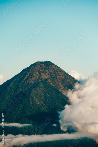 Volcán de Agua Emerging Through the Clouds